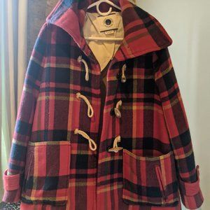 Red Flannel Pea Coat